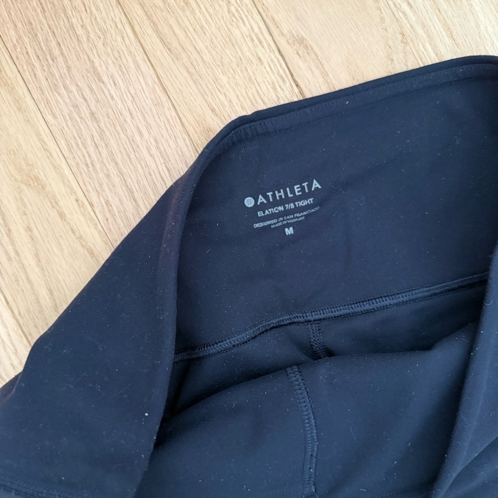 Like new Athleta elation navy leggings - Picture 2 of 5